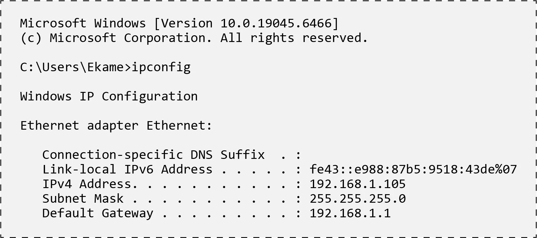 ipconfig