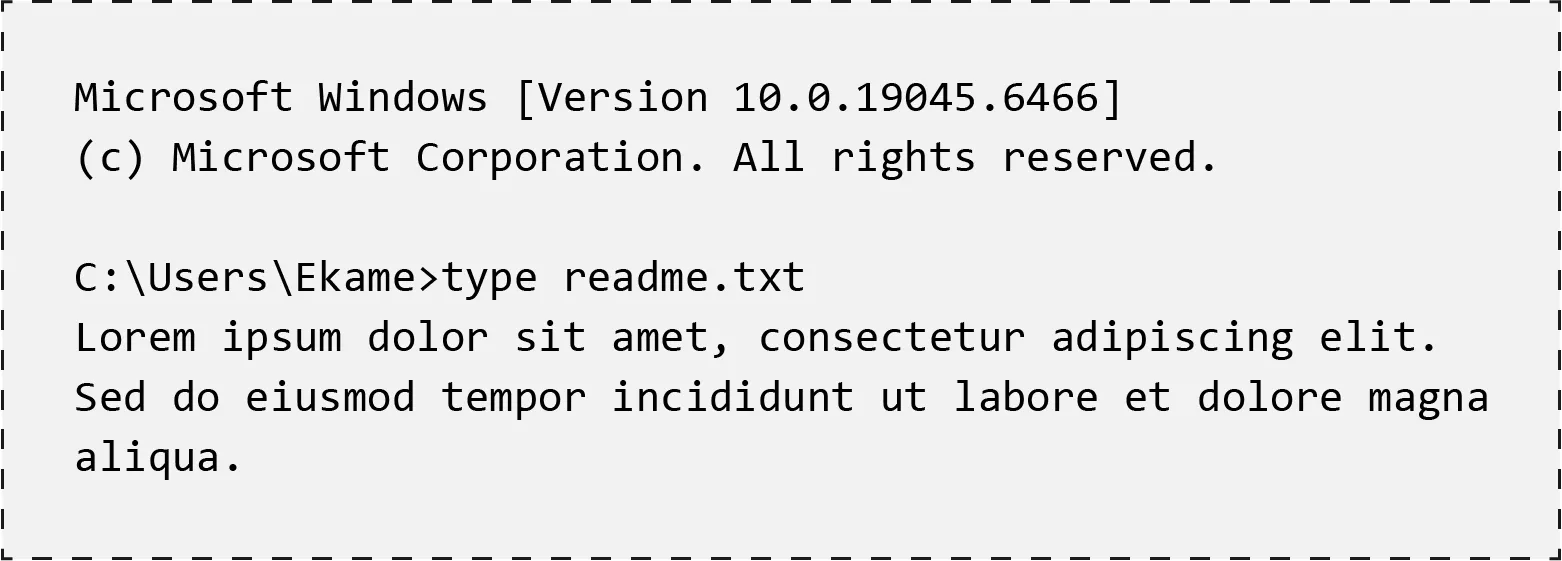 type Command di CMD