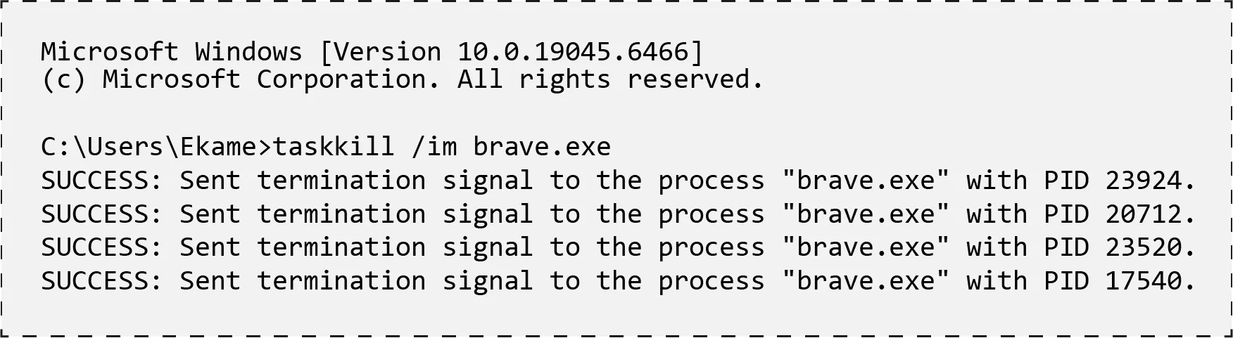 taskkill Command